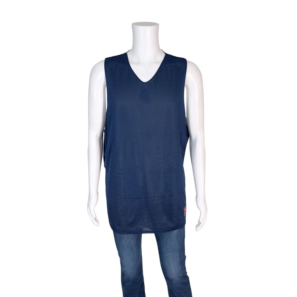Nike Basketball Jersey Mens XL Navy Blue Excellent Reversible Mesh Tank Top‎